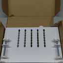 LUKETURE Laptop Holder, Steel Desk Side Storage, No Drill Standing Desk Accessories, Laptop Mount with Pen Holder, Back to School Supplies, Fits Flat Edge Tables 0.3" to 2.8" (White, M(1 Tier))