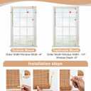 3 x 30''W X 72''H Cordless Bamboo Roman Shades, Light Filtering Roll Up Bamboo Matchstick Blinds for Interior Window Home Patio Porch, Brown