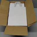 RACETOP White Paper Bags with Handles Bulk 8"x4.5"x10.8" 100Pcs Gift Bags Medium Size, White Gift Bags with Handles, Gift Bag Bulk for Retail, Party, Shopping, Merchandise