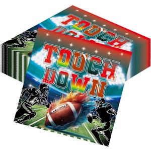 50 Pcs Football Party Supplies, Football Disposable Paper Napkins Table Decorations, Touchdown Game Day Sports Theme Birthday Party Decorations Supplies