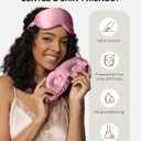 SilkSilky 100% 22 Momme Mulberry Silk Sleep Mask Upgraded 3D Contoured Eye Mask with Nose Wing Pads & Adjustable Strap, Luxury Blackout Eye Cover for Women & Men (Pale Mauve)