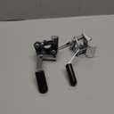 Heavy Duty Wheelchair Brakes Wheel Locks (Pack of 2) Wheelchair Parts Mount Bolt on Style for 7/8 Inch Tubing Universal Wheel Lock Brake Assembly Medical Transport Chair Brake Side(Silver)