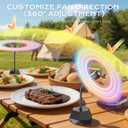 Fly Fans for Tables, Fly Repellent Fan with Adjustable Directional (360) Quiet Bug Fans with Soft Blades, Picnic Food Fans to Keep Flies Away, Powered by 2AA Batteries (Not Include)