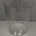 Okllen 2 Pack Plastic Waste Basket, Clear Round Trash Can Small Wastebasket Garbage Container Bin for Bathroom, Bedroom, Kitchen, Home, Office, 7.3" x 8.5" x 10.6"