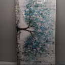 abstract Wall Art Framed Ready to Hang Wall Art Modern artwork Fantasy Paintings Blue abstract tree Abstract plank Wall Art Prints Canvas Painting 20x40"Large Size for Living Room Bedroom Office Decoration (40L" x 20W")