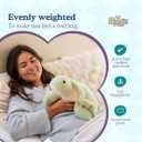 Hugz Official Shelly The Turtle - Premium Weighted Stuffed Animal Plushie 3.8 lb for Adults & Kids - Microwavable Heatable & Coolable Super Soft Fur Gift Ready Tube Packaging