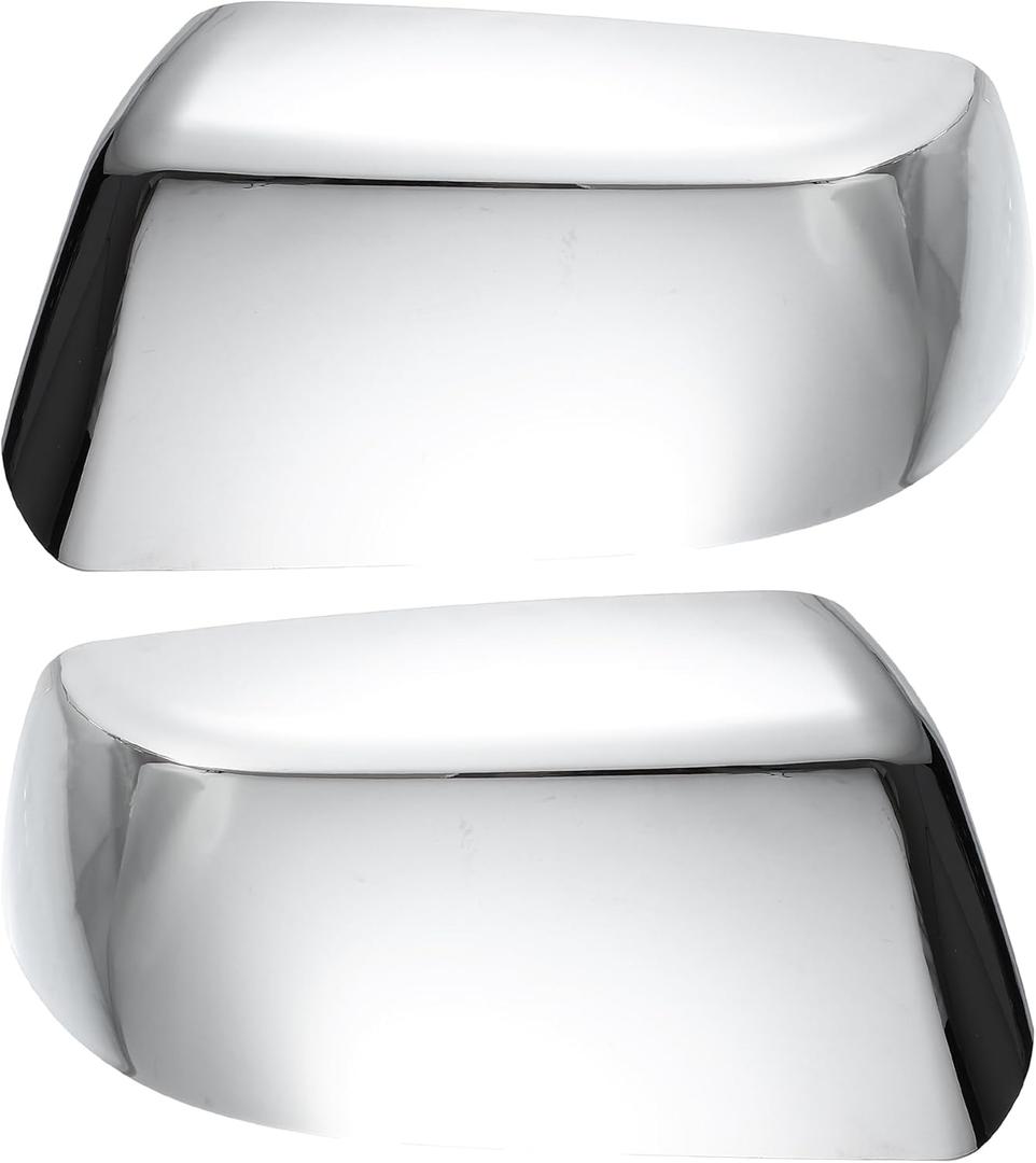 uxcell 1 Pair Car Exterior Chrome Plated Half Mirror Covers Cap Overlay for Chevy Tahoe Suburban for GMC Yukon/Yukon XL 2015-2020