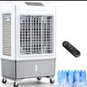 FANCOLE Windowless Air Conditioner, 2100CFM Evaporative Air Cooler with 4 Ice Packs, 700 Sq.ft Swamp Cooler Air Conditioner No Windows Needed w/3Mode & 3Speed, 7H Timer & Remote for Room Garage Patio