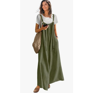 YESNO Casual Wide Leg Jumpsuits for Women Boho Floral Pleated Overalls Rompers Summer Outfits with Pockets P0D, Medium