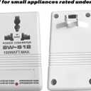 100W Two-Way Voltage Converter, AC 110V to 220V Step Up Voltage Converter, AC 220V & 110V Step Down Transformer, Universal Power Adapter Socket for Travel RV Camping, Small Appliances <50W