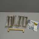 Ravinte 10 Pack Champagne Bronze Cabinet Handles 5 Inch Hole Center Stainless Steel Kitchen Square Cabinet Pulls for Dresser Drawer Cupboard Handles with Screwdriver