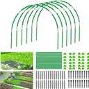 Garden Hoops for Raised Beds, 6 Sets of 7FT Rust-Free Fiberglass Greenhouse Hoops Grow Tunnel, Garden Hoops Frame for Netting Shade Cloth Row Cover, DIY Plant Support Garden Stakes