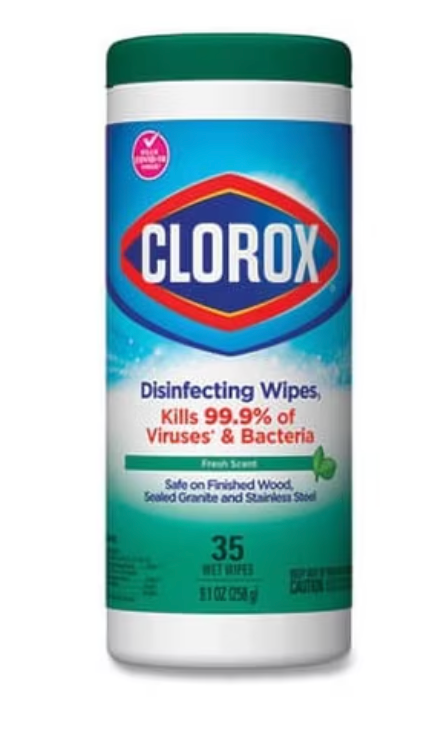 Disinfecting Wipes 7 x 8, Fresh Scent, 35/Canister