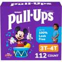 Pull-Ups Boys' Potty Training Pants, Size 3T-4T Training Underwear (32-40 lbs), 112 Count (4 Packs of 28), Packaging May Vary