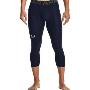 Under Armour Men's HeatGear 3/4 Leggings (Large, Midnight Navy (410)/White)