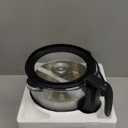 COOK WITH COLOR 3L Glass Mini Low Carb Rice Cooker  Holds 2 Cups Raw/Makes 6 Cups Cooked with Auto Lift Filter Basket, Hotpot & Steamer for Rice, Grains, Digital Panel with Keep Warm, Black