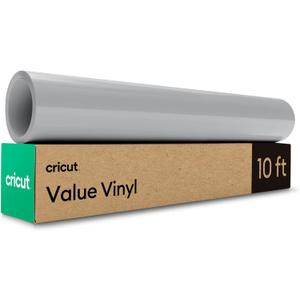 Cricut Value Permanent Vinyl, Gray (12 in x 10 ft)