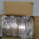 SAMYUCHO Acrylic Blocks 3 X 3 X 1 Inch 4 Pcs Acrylic Base Stand for Display Clear Block Round Riser Display Stands Pedestal Polished Cube for Jewelry trophy Props Collection Ring