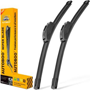 AUTOBOO 22" and 22" Windshield Wipers Blades (Pack Of 2),OEM Quality Premium All-Seasons Wiper blades,Stable and Quiet wiper blades