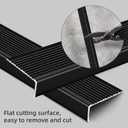 Non-Slip Stair Nosing, 4PCS, 36", Black - Aluminium Stair Edge Trim, Indoor & Outdoor Stair Edge Protector for Step Edge Protector, Stair Edging, Transition Strip, Metal Corner Trim