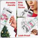 34HD Pixel Axolotl 40oz Tumbler with Handle and Straw  Cute Sea Animal Stainless Steel Water Cup  Insulated Coffee Travel Mug for Kids, Gamers, Women, Axolotl Lovers, Birthday Gift Christmas Gift