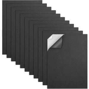 MEARCOOH Self Adhesive Foam Sheets, Black 9x12 Inch 2mm Sticky Eva Foam Paper for Crafts Cardmaking Photo Frames Classroom Scrapbooking Christmas Crafts (Black 10 Sheets)