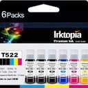 Inktopia T522 522 High Capacity Refill Ink Bottle Replacement for Epson Compatible 502 Ink Refill Bottle Use for EcoTank ET-2803 ET-2800 ET-2720 ET-3750 ET-4800 ET-4700 ET-2750 Black Color