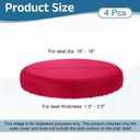 uxcell 4 Pack Stool Covers Round, 16-18 Inch Bar Stool Covers Washable Dustproof Slipcover Seat Cushion with Elastic for Bar Kitchen Living Room Decor, Wine Red