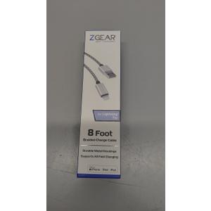 ZGEAR 8-foot Braided Charge Cable with a Lightning Tip