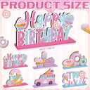 Yuntau 6 Pcs Donut Two Sweet Birthday Party Decorations 2st Birthday Decorations Grow up Party Table Sign Donut Theme Table Decor for Baby Shower Wedding Supplies