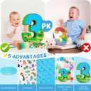 Number 3 Pinata for Birthday Party Decorations, Jungle Dinosaur Piata Games Toy (3th)