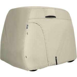 Explore Land Waterproof Golf Cart Cover Universal Fits for Most Brand 2/4/6 Passenger Car (Light Tan)