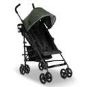 Jeep PowerGlyde Stroller by Delta Children Lightweight Travel Stroller with Smoothest Ride & Compact Fold, 3-Position Recline, Extra Large Storage Basket, Olive Green