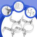 2 Pack 3 Inch Pipe Chimney Adjustable Wall Strap Pipe Bracket Clamp Pipe Strap