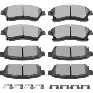 SCITOO D1522 D1468 Front Ceramic Rear Semi-Metal Brake Pad Sets Replacement For Chevrolet Cruze 2011-2015,For Chevrolet Cruze Limited 2016,For Chevrolet Sonic 2013-2016