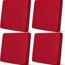 Newwiee Set of 4 Stretch Outdoor Patio Cushion Covers Sofa Couch Seat Chair Slipcovers Waterproof Cushion Cover Replacement Furniture Protector for Pets Washable(Seat Cover,Burgundy)