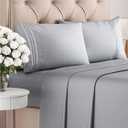 Queen Size 4 Piece Sheet Set - Comfy Breathable & Cooling Bed Sheets Set - Hotel Luxury Bedding for Women, Men, Kids, Teens, Boys & Girls - Deep Pockets, Soft and Wrinkle Free - Oeko-Tex - Steel Blue