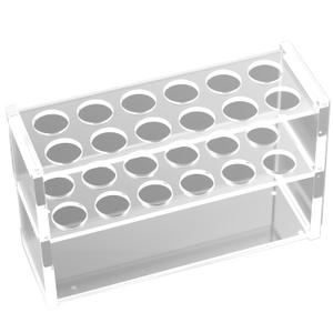 12 Sockets Clear Acrylic Test Tube Rack 10ML Test Tubes,Plastic Centrifuge Tube Holder Stand