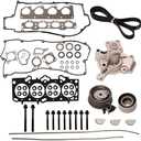 HS26181PT Engine Head Gasket Set with Head Bolt Kit+TCKWP284A Engine Timing Belt Kit with Water Pump Fit for Elantra for Tucson for Tiburon, Fit for Kia Soul for Sportage for Spectra 2.0L 2006-2012