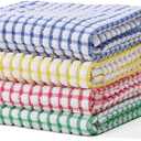 Egles 4 Packs Kitchen Dishcloths 15x27 Inches 100% Cotton Kitchen Dish Cloths for Washing Dishes Scrubbing Wash Cloths Dish Towels Sets (Mix Color)