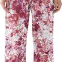 Miniyear Womens Fun Print Pajama Pants Soft Palazzo Pants Lightweight Comfy Casual Lounge Pj Bottoms Sleepwear with Elastic Waistband & Pockets (XL)