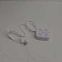 6 Ft Surge Protector Power Strip - 8 Widely Outlets with 4 USB Ports, 3 Side Outlet Extender with 6 Feet Extension Cord, Flat Plug, Wall Mount, Desk USB Charging Station, ETL,White