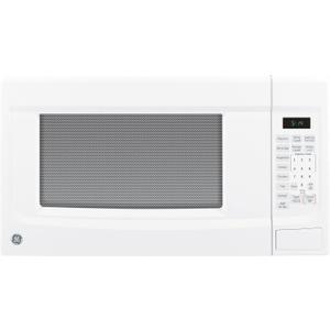 GE Countertop Microwave Oven, 1.7 Cubic Ft., 1,100-watt Capacity, 7 Auto Cooking Settings, Child-Lock Technology, Kitchen Essentials for the Countertop, Dorm Room or Apartment, White