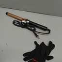 Dual Voltage Curling Iron 1 Inch Long BarrelCeramic Fast-Heating Hair Styling Tool for Short & Long Hair, Travel Curling Wand with 12 Levels Smart Temperature Control and Safety Glove (Rose Gold)