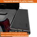 Hooke Road 24-26 Tacoma Flat Tailgate Cover Panel Plate with 2 Cup Holders for 2024 2025 2026 Toyota Tacoma 4th Gen, Work as Camping Table Desk - Black Plastic Board