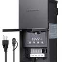 DEWENWILS 300W Low Voltage Landscape Lighting Transformer, 120V AC to 12/14V AC, Outdoor Low Voltage Landscape Transformer, Photocell Sensor & Timer, Weatherproof Coating for Spotlight Steplight