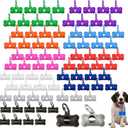 82 Pcs Dog Poop Trash Bag Holder Dispenser Plastic Dog Poop Waste Bag Holder for Leash with Hook and Leak Proof,with Leak Proof PET Waste Bags for Walking Hiking Camping (10 Colors, Bone Shape)