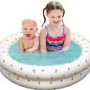 Kiddie Pool, Inflatable Baby Swimming Pool 35"x 11" Portable Balls Play Pit for Toddlers Boys, Girls, Dogs Pools, Indoor & Outdoor Use, Summer Water Party, Orange