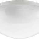 Aspen Creative 23607-01, 9" White Opal Mushroom Glass Shade For Ceiling Fixture, 9" Dia x 4-1/2" H/Fitter 7-1/2"