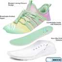 RUNSIDE Girls Tennis Shoes Lightweight Sports Kids Sneakers Lace-up for Running/Walking, Toddler/Little Kid/Big Kid (Gradient Yellow)